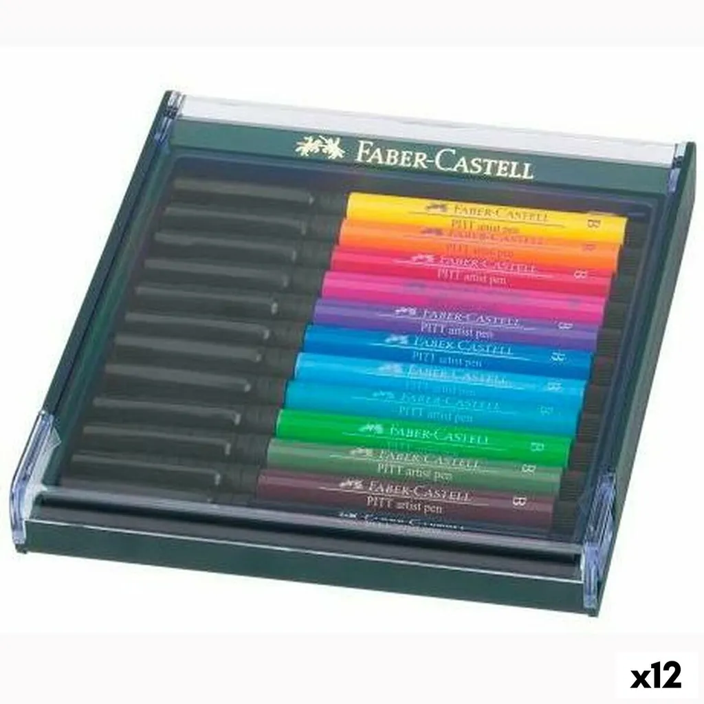 Marker-Set Faber-Castell Pitt Artist Etüie (12 Stück)